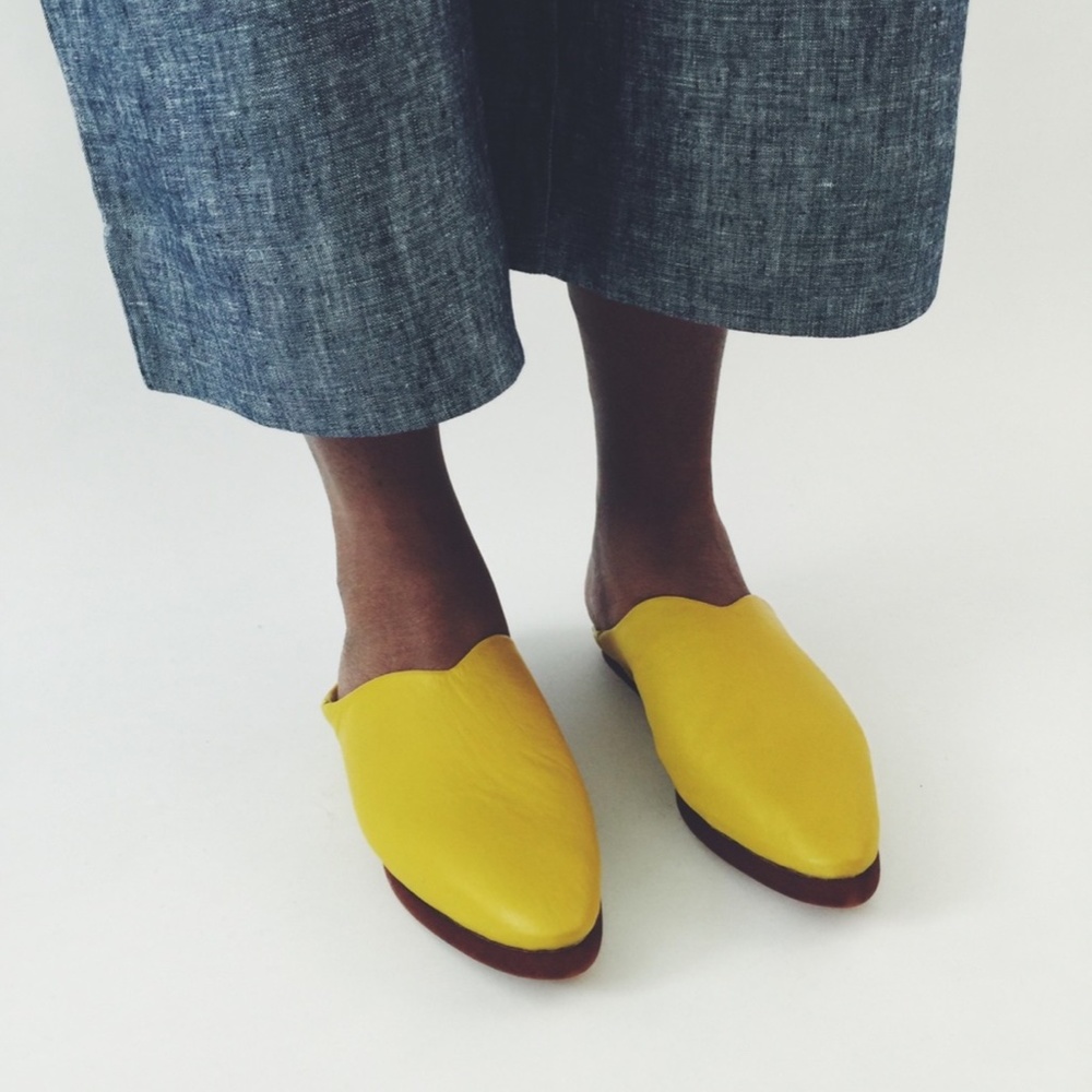 Carrie Forbes Moroccan Leather Babouche Mule sz 9.5/10